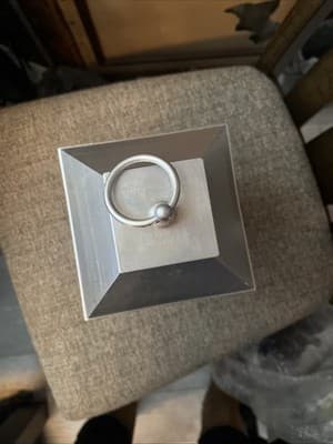 Silver Lantern With Battery Operated Candle 12” Tall With Carry Ring 15” Tall - Thumbnail 6