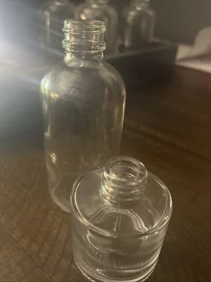 Travel Size Refillable Glass Jars Set Of Two Different Sizes - Image 1