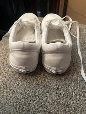 VANS OLD SKOOL Unisex True White Canvas Sneakers Men 7.5 Women 9 - Thumbnail 6