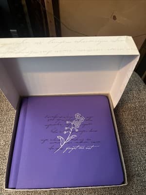 Creative Memories Triumph Album Forget Me Not Purple Strap Hinge Protectors NEW - Thumbnail 2