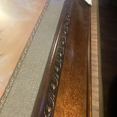 Large Pineapple Plant Frame With Beige Background An Wood And Gold Frame 32”x27” - Thumbnail 3