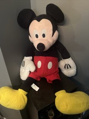 Disney Mickey Mouse Large Plush Stuffed Animal 29 Inch Black Red Yellow - Image 1