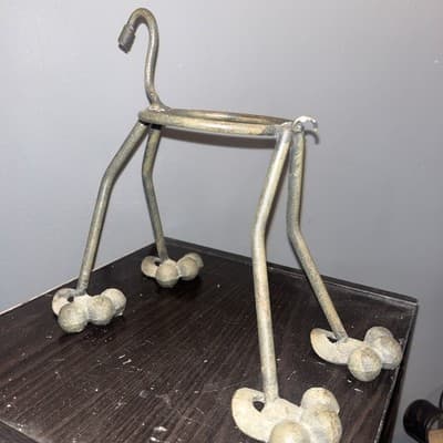 Dog Pet Bowl or Plant Holder by Yardbirds Recycled Steel Metal - Thumbnail 3