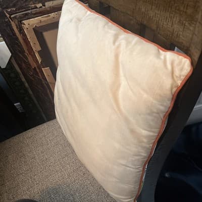 16” X16” Decorative Floral Pillow Red Lining - Thumbnail 3