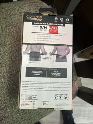 Copper Fit Black Back Pro Compression & Support With Adjustable Straps L / XL - Thumbnail 3