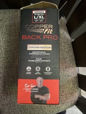 Copper Fit Black Back Pro Compression & Support With Adjustable Straps L / XL - Thumbnail 2