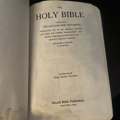 Vintage Nelson Gift & Award KJV Holy Bible Dictionary Concordance Softcover - Thumbnail 3