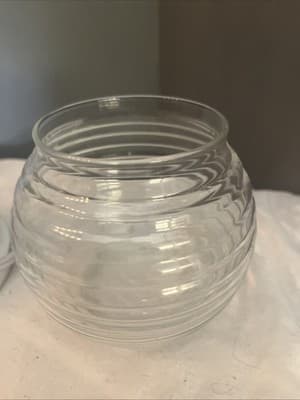 Small Round Ribbed Glass For Peanuts With No Top 3.5” X3.5” - Thumbnail 2
