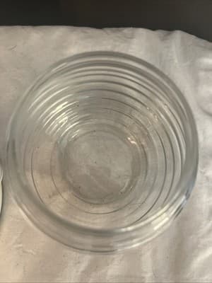 Small Round Ribbed Glass For Peanuts With No Top 3.5” X3.5” - Thumbnail 3