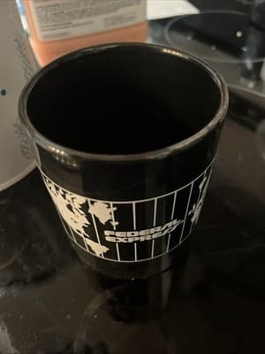 Federal Express Global Map Fed Ex Ceramic Black Coffee Mug Rare Design - Thumbnail 2