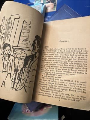 Wuthering Heights Emily Bronte Collins Classic 1953 No Front Cover Library editi - Thumbnail 3