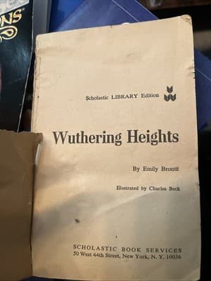 Wuthering Heights Emily Bronte Collins Classic 1953 No Front Cover Library editi - Thumbnail 2