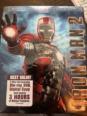 Iron Man 2 Rated PG-13 124 Min. @ 2010 Blu-ray + DVD - Image 1