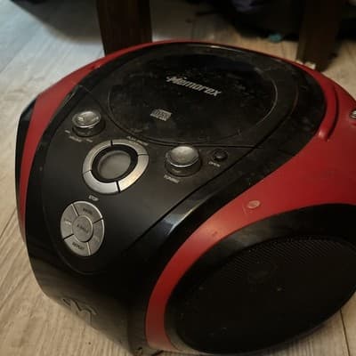 Memorex MP3844 RED Digital CD Boombox Tested Works Great W Cord And Handle - Thumbnail 3