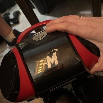 Memorex MP3844 RED Digital CD Boombox Tested Works Great W Cord And Handle - Thumbnail 6