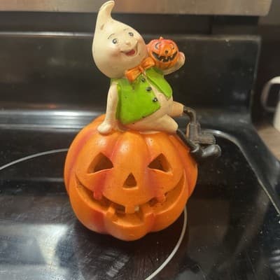 Cute Ghost Pumpkin Decor Halloween Decoration - Thumbnail 2
