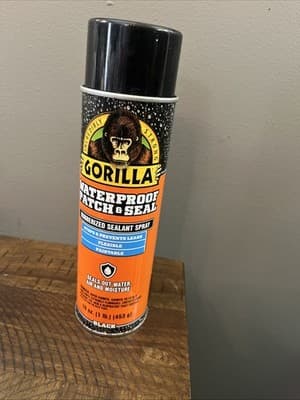 Gorilla Waterproof Patch & Seal Rubberized Sealant Spray, Black, 16 Ounce - Image 1