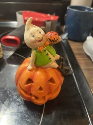 Cute Ghost Pumpkin Decor Halloween Decoration - Image 1