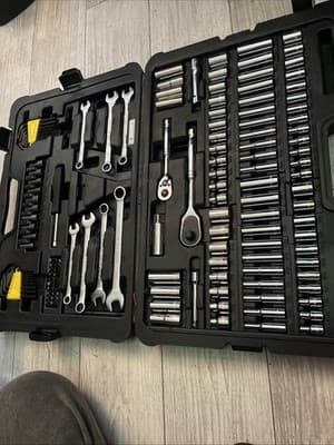 Stanley Mechanics Tool Set (145-Piece) 3/8 in. drive and 1/4 in. Drive Hand Tool - Thumbnail 3