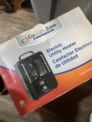 Comfort Zone Compact Electric Utility Space Heater Fan Black Gray Tested - Thumbnail 4