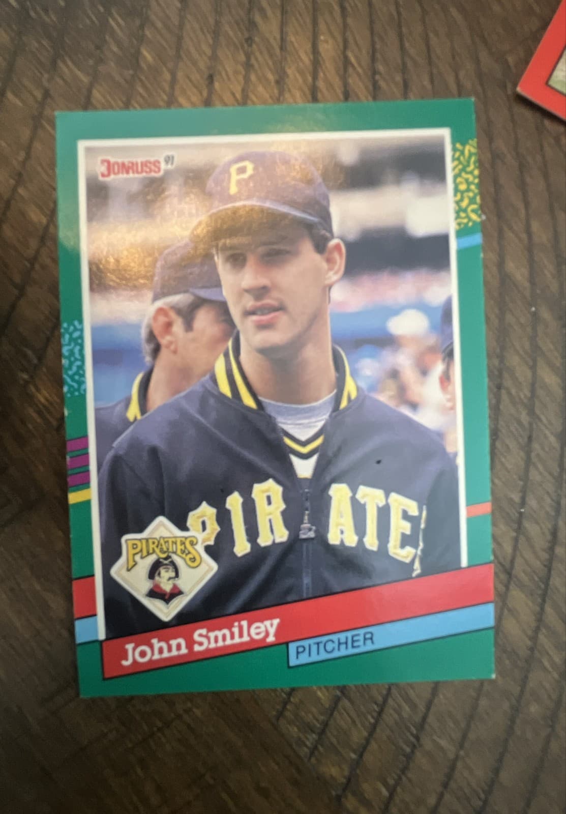 1991 Donruss - John Smiley #664 3 Blue Stripes on Right Border - Image 1