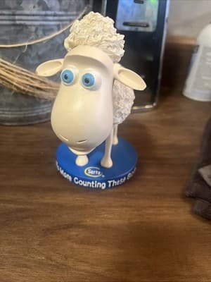 NIB Serta No More Counting These Guys Bobblehead Sheep #1 PROMO Figurine NEW - Image 1