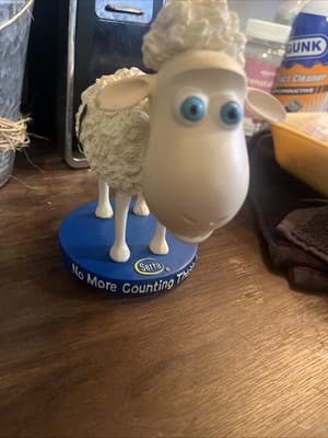 NIB Serta No More Counting These Guys Bobblehead Sheep #1 PROMO Figurine NEW - Thumbnail 2