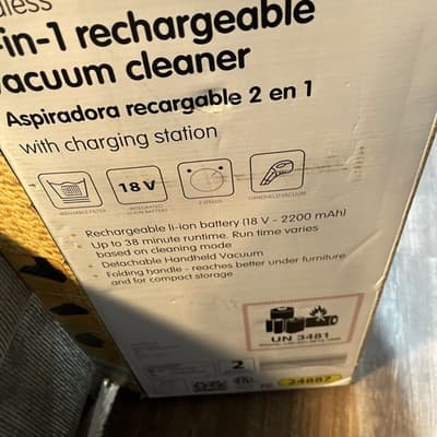 Easy Home Cordless2- In 1 Rechargeable Vacuum Cleaner With Charging Station 18v - Thumbnail 3