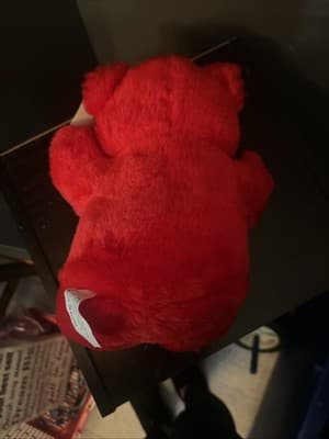 Vintage Superior Toy & Novelty Valentine Red Teddy Bear 9” Black bow tie tuxedo - Thumbnail 6