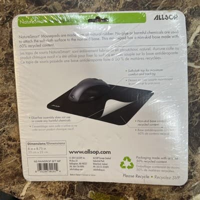 Allsop 30182 Naturesmart Mouse Pad Blue with Raindrops - Thumbnail 2