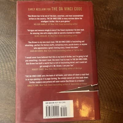 Da Vinci Code : A Novel by Dan Brown (2003, Hardcover) - Thumbnail 4