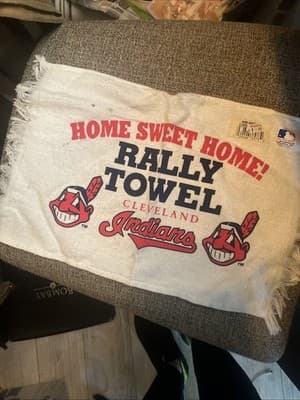Cleveland Indians: HOME SWEET HOME Rally Towel CHIEF WAHOO. New with ALL Tags - Image 1