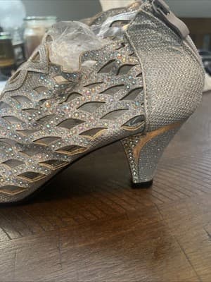 Valentine Franco Women’s Size 9 Open Toe Heel Zip Sparkling Shoe - Thumbnail 8
