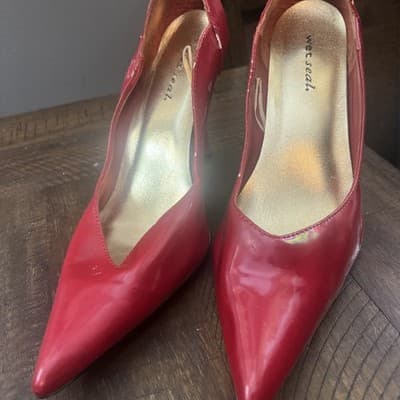 Red High Heels 10 Size Women’s Stilllettos From Wet Seal - Image 1