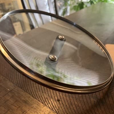 Presto Lid Replacement Clear Glass w Metal Rim ~ Outer Rim 10.5" ~ Inner Rim 10" - Thumbnail 3