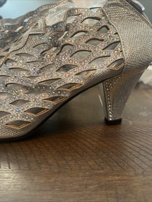 Valentine Franco Women’s Size 9 Open Toe Heel Zip Sparkling Shoe - Thumbnail 5