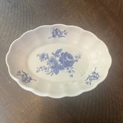 Vintage Floral Porcelain Oval Serving Dish Spode England - Image 1