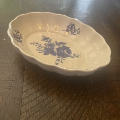 Vintage Floral Porcelain Oval Serving Dish Spode England - Thumbnail 2