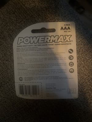 Powermax AAA BATTERIES 4 Pack 1.5v - Thumbnail 2