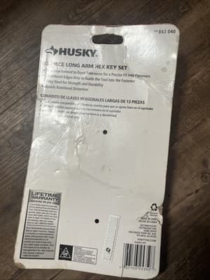 Husky 13-Piece SAE Long Arm Hex Key Set 843 040 - Thumbnail 2