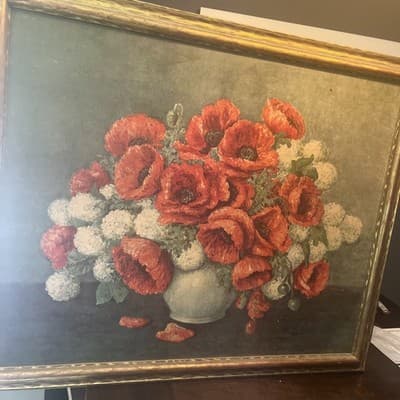 Framed Floral Still Life Art Print - Image 1