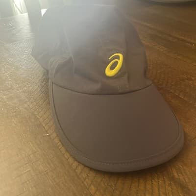 ASICS Women's Hat Grey and Yellow One Size Fits All Adjustable Baseball Cap - Image 1