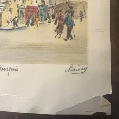 Paris Rue des Francs-Bourgeois Art Print By French Artist Barday - Thumbnail 2