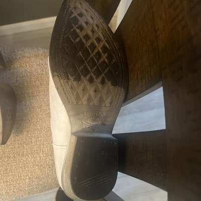 Womens White Western Cowboy Boots & Gray Leather Stitching By Sterling River - Thumbnail 4