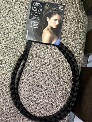 Scünci brand, (Lot of 2) Faux Hair, Braided Head Wrap in Dark Brunette. NEW. - Image 1