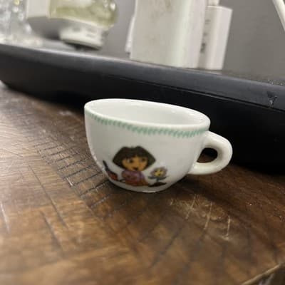 Vintage 2006 Kids Miniature Tea Cup-Dora The Explorer Porcelain Cup NO SAUCER - Image 1
