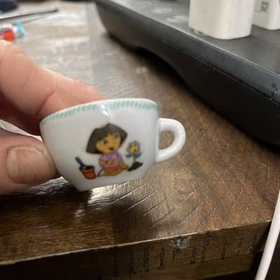 Vintage 2006 Kids Miniature Tea Cup-Dora The Explorer Porcelain Cup NO SAUCER - Thumbnail 5
