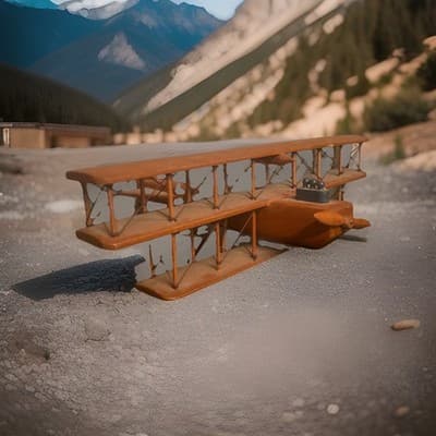 Vintage Model Of 1903 Wright Flyer Tri Tier Airplane - Image 1