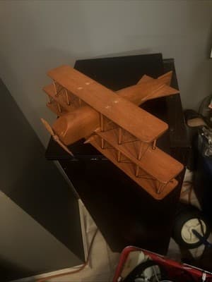 Vintage Model Of 1903 Wright Flyer Tri Tier Airplane - Thumbnail 6