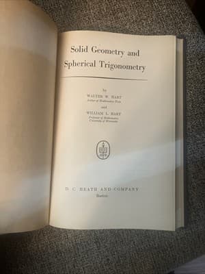 Antique Book Solid And Spherical Trigonometry w/ tables by William Hart 1943 HC - Thumbnail 4